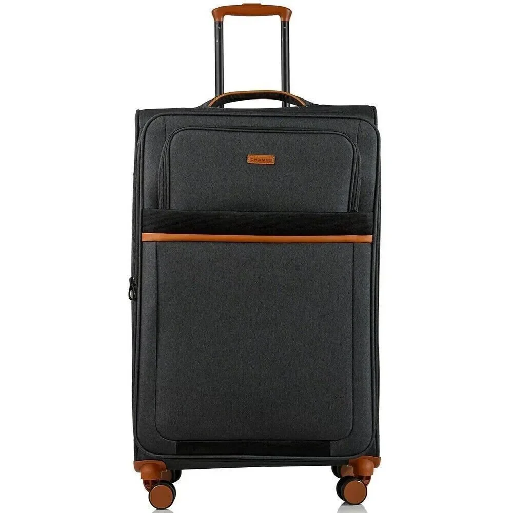 CHAMPS Classic II Collection 1-piece Softside Luggage suitcase 24”Grey GREY
